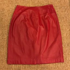 Valerie Stevens 💯 Leather Skirt Red